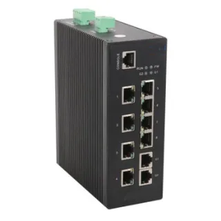 eRize ERZ-IS00F20820R-4085A - Switch Industrial Gestionable, Layer 2, 12 Puertos (8x 10/100 Mbps + 2x Combo Gbps (2x RJ45 y