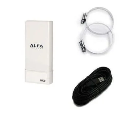 Alfa Network UBDo-nt8 Producto Reacondicionado 802.11b/g/n Long-Range Outdoor USB Radio with with 12dBi integrated antenn
