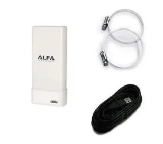 Alfa Network UBDo-nt8 Producto Reacondicionado 802.11b/g/n Long-Range Outdoor USB Radio with with 12dBi integrated antenn