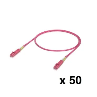 Ubiquiti UACC-OFC-M2-LULU-1M-50 Pack 50 uds cable de conexión de fibra multimodo OM4 de 1 metro para interior con conectores