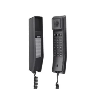 Grandstream GHP611W Teléfono IP compacto negro Wi-Fi,2 cuentas/lineas SIP,3 teclas programables, 5 de función. Escritorio o pared, GDMS ompatible. Fuente 12V/0,5A incluida.