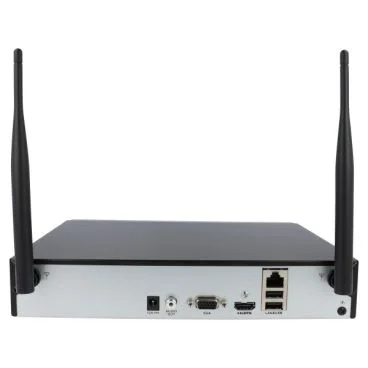 Hiwatch HWN-2104MH-W - Grabador IP WiFi de Sobremesa, 4 Canales hasta 8MP, Capacidad para 1 HDD de 6TB (no incl.), Compresión