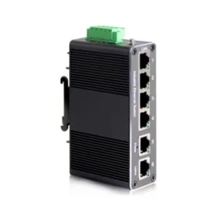 eRize ERZ-IS00F00420R-4075A - Switch Industrial No Gestionable, 6 Puertos (4x 10/100 Mbps + 2x Uplink 10/100 Mbps)