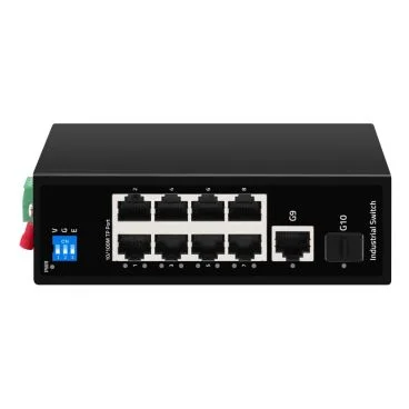 eRize ERZ-IS00F00811R-4075A - Switch Industrial No Gestionable, 10 Puertos (8x 10/100 Mbps + Uplink Gbps + Uplink SFP Gbps)