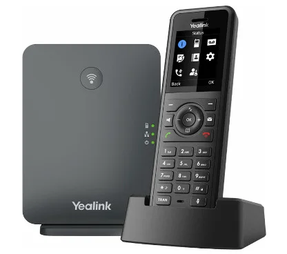Yealink W77P Sistema de telefonía IP DECT compuesto por base DECT W70B y terminal W57R, ultrarresistente