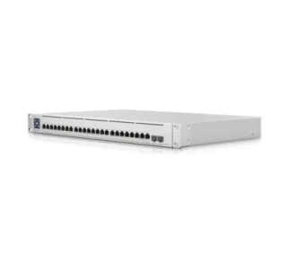 Ubiquiti USW-ENTERPRISEXG-24 Switch de capa 3 con 24 puertos RJ45 de 10GbE y 2 puertos SFP28 de 25G, con una pantalla t