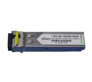 eRize ERZ-SMF001-B1550-020K-4085A-I - Módulo SFP Industrial BiDi, 1.25G, Monomodo (SM), Conector LC, 20KM, RX 1310 nm TX 1550