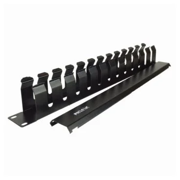 Phasak PA 5095 Panel frontal guia cables 19 pulgadas 1U con cepillo PHASAK negro