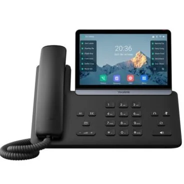 Yealink SIP-T87W Teléfono táctil de gama alta con PoE y Wifi 6, 16 cuentas SIP, Pantalla táctil a color 7'' con 800x480