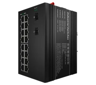 eRize ERZ-IS01G01602R-4075AP - Switch Industrial No Gestionable, 18 Puertos (16x Gbps PoE + 2 Uplink SFP Gbps), PoE+