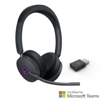 Yealink WH68 Hybrid UC / Teams Auriculares biaurales inalámbricos con tecnología híbrida DECT y bluethooth versión Teams con