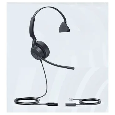 Yealink YHS36 E2 Mono Auricular profesional mono con cable para teléfonos IP Yealink, con audio HD, micrófono con reducción