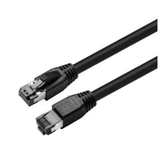 eRize - Cables de Red ERZ-EPRJ45SF08CULZ-10M-BK Latiguillos CAT8 S/FTP Negro 10 metros LSZH