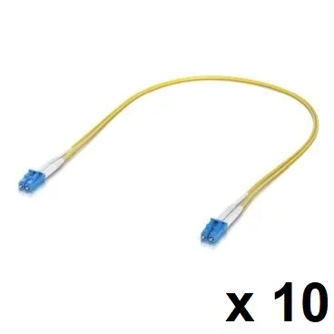 Ubiquiti UACC-OFC-S2-LULU-1M-10 Pack 10 cables de conexión de fibra óptica LC UPC dúplex OS2 para conexiones de hasta 100 G