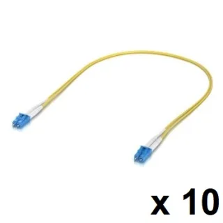Ubiquiti UACC-OFC-S2-LULU-1M-10 Pack 10 cables de conexión de fibra óptica LC UPC dúplex OS2 para conexiones de hasta 100 G