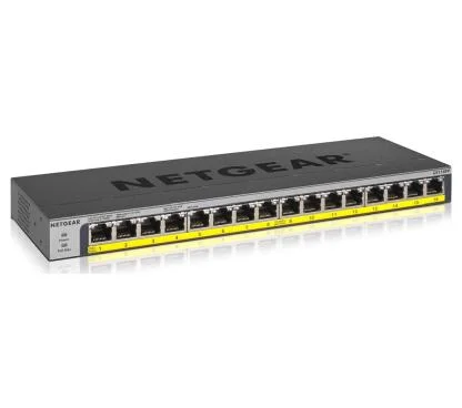 Netgear GS116PP-100EUS 16-Port PoE/PoE+ Gigabit Ethernet Switch | 183W PoE+ Budget | ProSAFE Protection | Lifetime Next