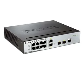 D-Link DGS-3000-10TC 10-port 10/100/1000Mbps L2 Managed Gigabit Switch including 2 port Combo SFP - 8-Port 100BaseTX
