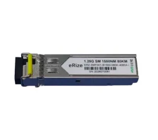 eRize ERZ-SMF001-B1550-080K-4085A-I - Módulo SFP Industrial BiDi 1.25G, Monomodo (SM), Conector LC, 80KM, RX 1490 nm TX 1550