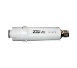 Alfa Network Tube2H - AP/CPE WiFi 802.11n, Resistente a Intemperie, Sin Antena, Conector N Macho, Puerto RJ45 10/100