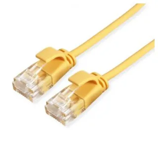 eRize - Cables de Red ERZ-EPRJ45UT6ACULZ-100-YL-S Latiguillos CAT6A UTP SLIM Amarillo 1 metro LSZH
