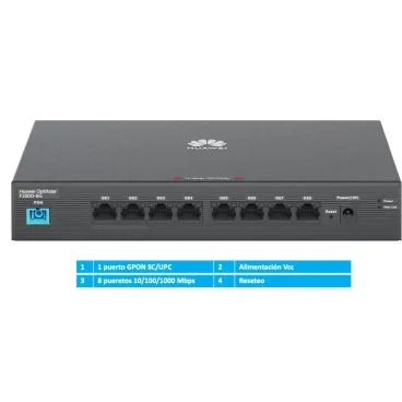 Huawei F200D-8G MiniFTTO ONT/ONU GPON OptiXtar 1 puerto de fibra SC/UPC 8xGE
