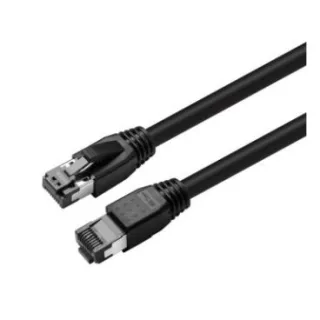 eRize - Cables de Red ERZ-EPRJ45SF08CULZ-300-BK Latiguillos CAT8 S/FTP Negro 3 metros LSZH