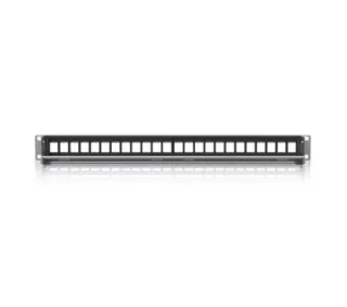 Ubiquiti UACC-RACK-PANEL-PATCH-BLANK-24 Patch panel 1U de 24 puertos para instalar en rack y crear una estética limpia y