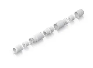 Ubiquiti UACC-RJ45-Coupler-C6A-Outdoor Pack de 2 adaptadores RJ45 CAT6 compacto y resistente a la intemperie para extender