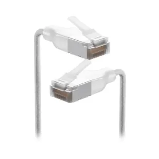 Ubiquiti UACC-CABLE-PATCH-EL-C6A-15M-W Cable RJ45 de 15 metros blindado con trenzado ultrafino (diámetro exterior de 3,3mm) y