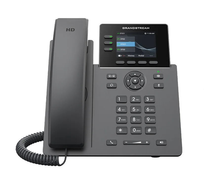 Grandstream GRP2611G Teléfono IP Gigabit PoE, 3 cuentas SIP, 3 líneas, 4 teclas prog