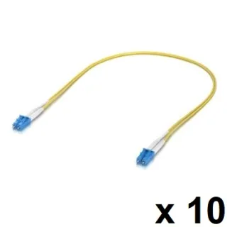 Ubiquiti UACC-OFC-S2-LULU-0.5M-10 Pack 10 cables de conexión de fibra óptica LC UPC dúplex OS2 para conexiones de hasta 100 G
