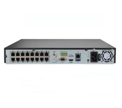 Hikvision DS-7616NI-K2/16P(D) - Grabador IP de Sobremesa, 16 Canales hasta 12MP, Capacidad para 2 HDD de 10TB (no incl.)