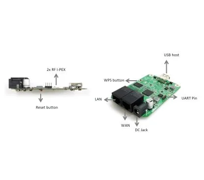 Alfa Network HoneyBee 802.11n 2x2 Routerboard+USB host (R36A PCBA)