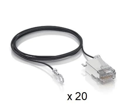 Ubiquiti UISP-CONNECTOR-GND (TC-GND-20) Pack de 20 conectores RJ45 reforzados para cables ethernet UISP