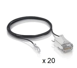 Ubiquiti UISP-CONNECTOR-GND (TC-GND-20) Pack de 20 conectores RJ45 reforzados para cables ethernet UISP