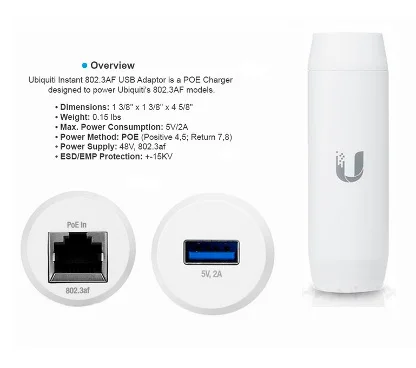 Ubiquiti INS-3AF-USB Instant 3AF to USB Adapter