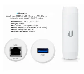 Ubiquiti INS-3AF-USB Instant 3AF to USB Adapter