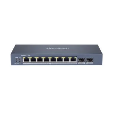 Hikvision DS-3E1510P-SI L2, Smart Managed, 8 Gigabit PoE ports, 2 Gigabit SFP ports, 802.3af/at, PoE power budget 110W, max
