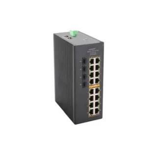 eRize ERZ-IS01G21604R-4085AP - Switch Industrial Gestionable, Layer 2, 20 Puertos (16x Gbps PoE + 4x SFP Gbps), Temperatura