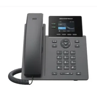 Grandstream GRP2610P Teléfono IP, 2 cuentas SIP, 2 líneas, 4 teclas programables XML, y 8 teclas BLF, conferencia hasta 5 vías, 2 Ethernet 10/100 con PoE. Conector auricular RJ9. Pantalla LC