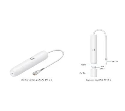 Ubiquiti INS-3AF-O-G Instant 8023af Adapter, Outdoor, Gigabit