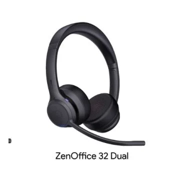 Yealink ZenOffice32 Dual USB-C/A Auricular USB estéreo profesional con conexión USB-C y adaptador USB-A, diseñado para