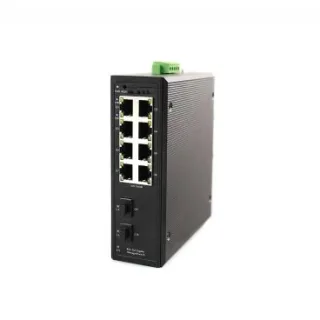 eRize ERZ-IS01G20802R-4075AP - Switch Industrial Gestionable, Layer 2, 10 Puertos (8x Gbps PoE + 2x Uplink SFP Gbps), PoE+
