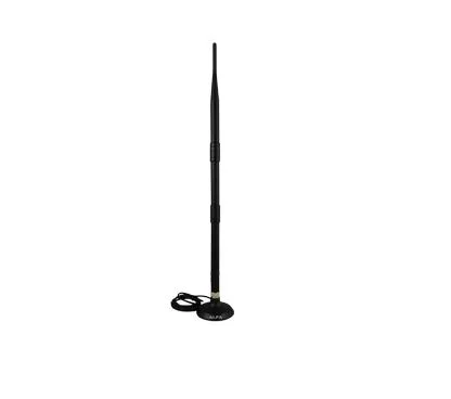 Alfa Network ARS-N19M BP Antena Dipolo para Interiores, 2,4Ghz. 9dBi, Base Magnética, Embalaje Plástico
