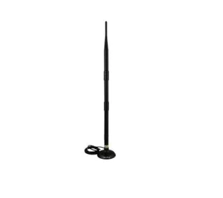 Alfa Network ARS-N19M BP Antena Dipolo para Interiores, 2,4Ghz. 9dBi, Base Magnética, Embalaje Plástico
