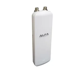 Alfa Network N5QF AP/CPE Resistente a Intemperie, 802.11an 5 Ghz, Sin Antena, 2x Conectores N Macho, 2x RJ45, PoE 24V