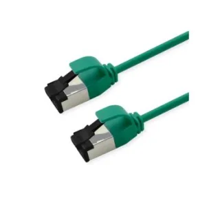 eRize - Cables de Red ERZ-EPRJ45SF08CULZ-300-GN-S Latiguillos CAT8 S/FTP SLIM Verde 3 metros LSZH
