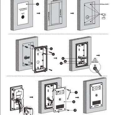 Grandstream GSC356X-FM Kit de montaje a ras de pared para estaciones de intercomunicación y control de instalaciones