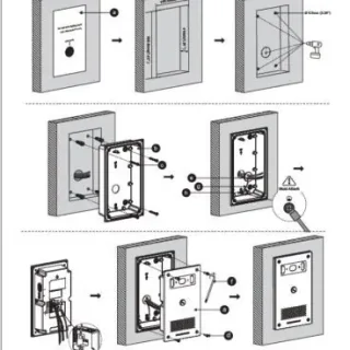 Grandstream GSC356X-FM Kit de montaje a ras de pared para estaciones de intercomunicación y control de instalaciones