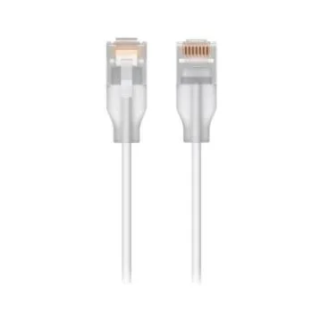 Ubiquiti UACC-CABLE-PATCH-EL-1M-W Cable de conexión nanodelgado (diámetro 2.5 mm) con conector RJ45 translúcido para switches